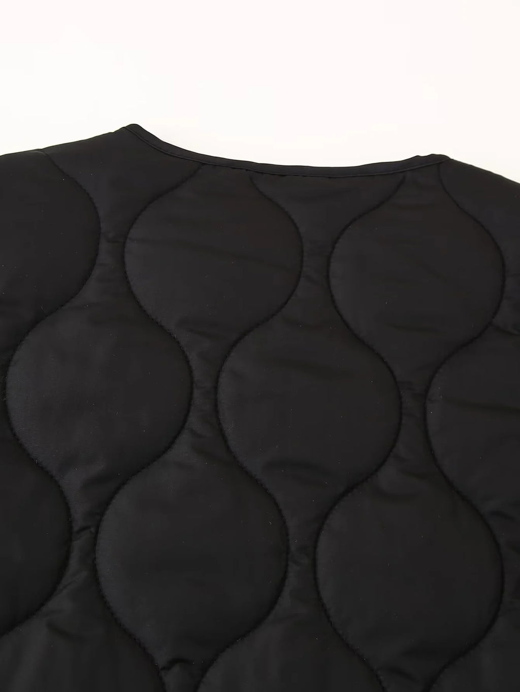 Onion Quilted Bow Tie Front Jacket - Black - 8