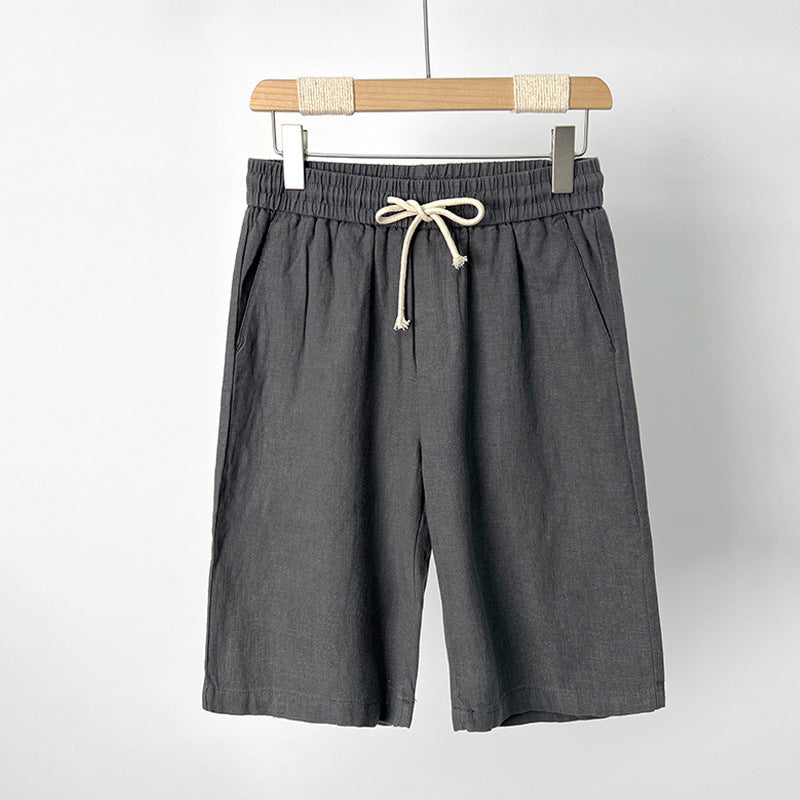 Drawstring Waist Bermuda Shorts for Summer - grey