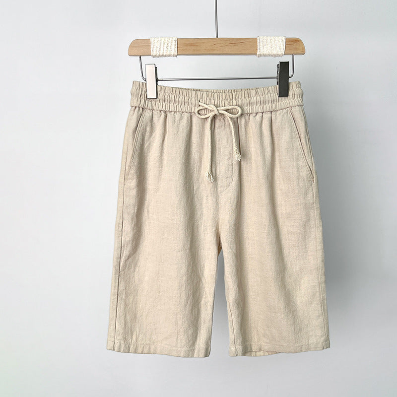 Drawstring Waist Bermuda Shorts for Summer - nature