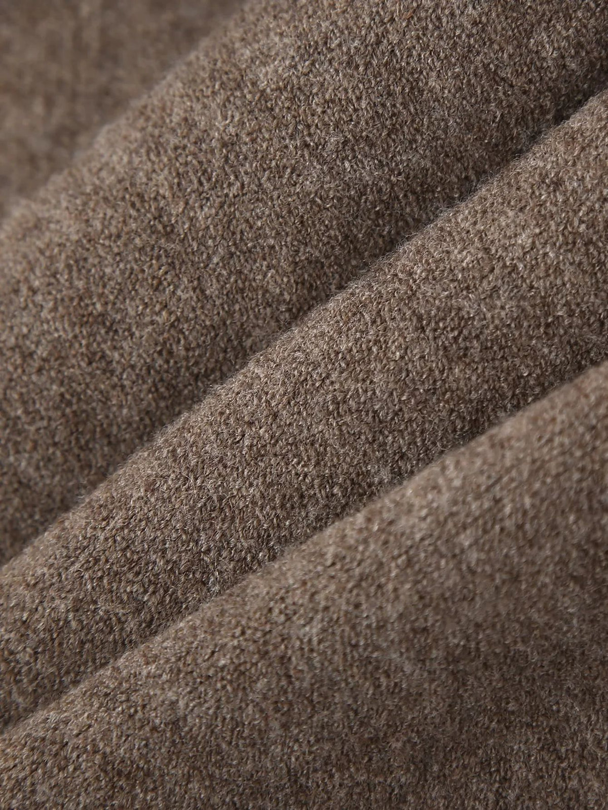 Draped Scarf Collar Oversized Knit Jumper - Coffee - 3