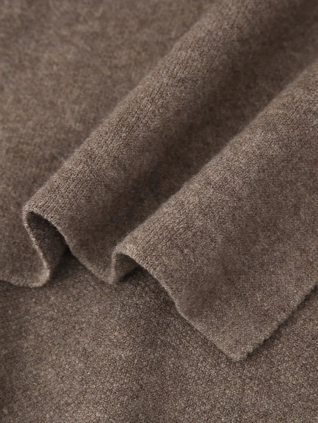 Draped Scarf Collar Oversized Knit Jumper - Coffee - 8