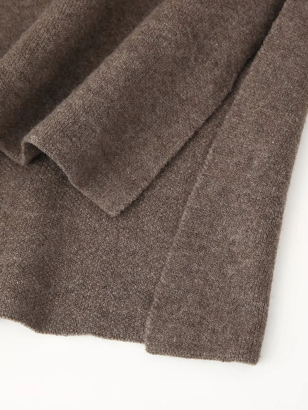 Draped Scarf Collar Oversized Knit Jumper - Coffee - 9