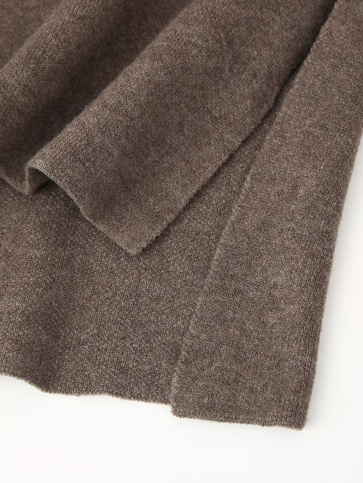 Draped Scarf Collar Oversized Knit Jumper - Coffee - 9