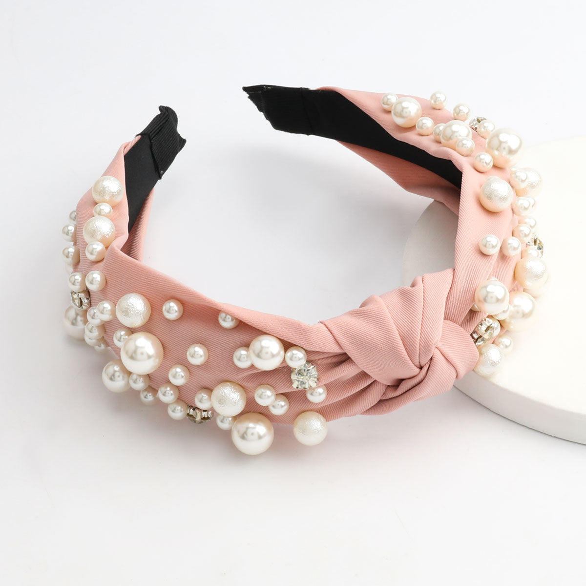 Scattered Pearl Cluster Knot Headband