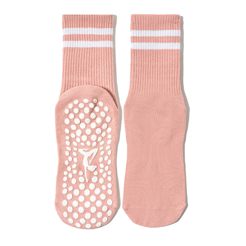 Non Slip Grip Socks For Pilates And Yoga - Peach