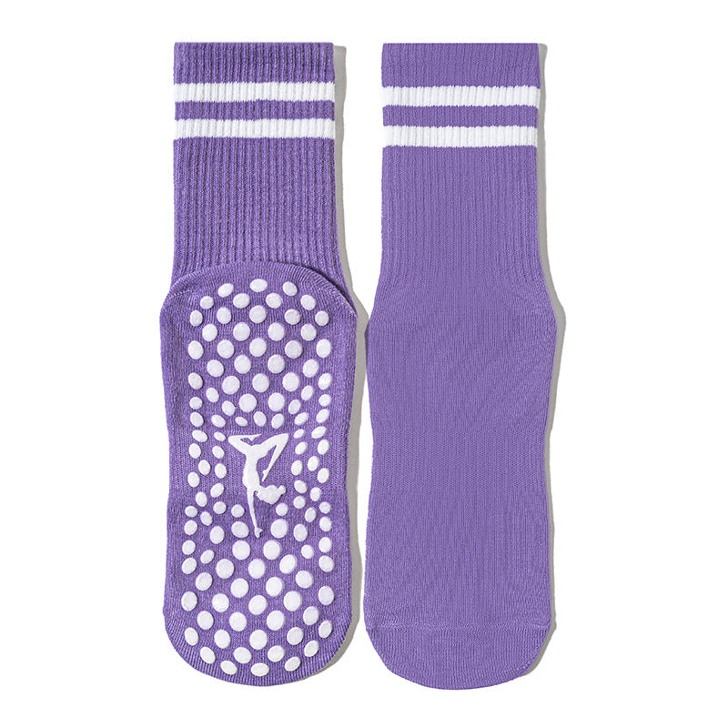 Non Slip Grip Socks For Pilates And Yoga - Purple