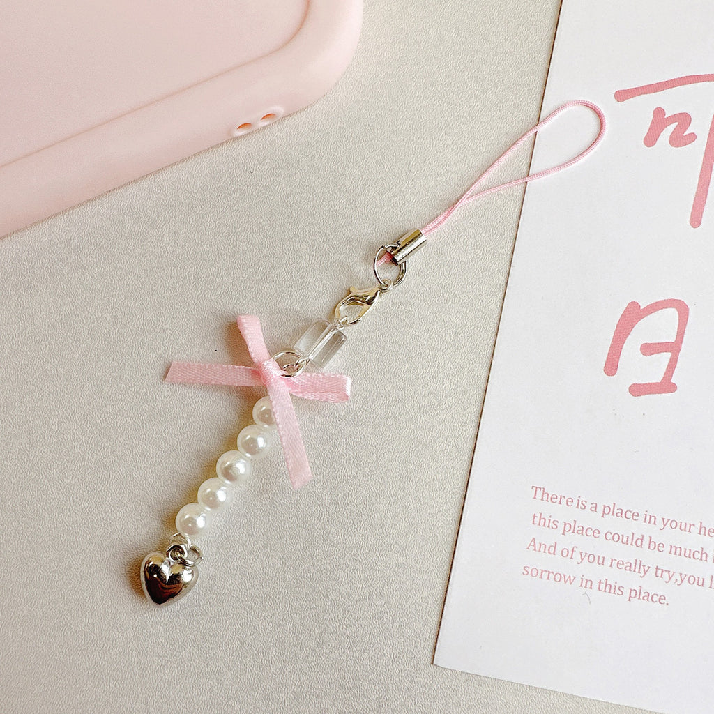 Crystal Bead Lucky Clover Phone Charm - Color_08