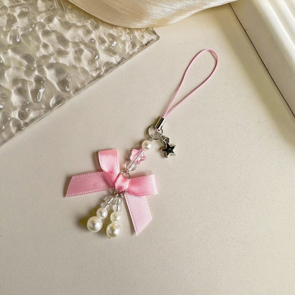 Crystal Bead Lucky Clover Phone Charm - Color_11