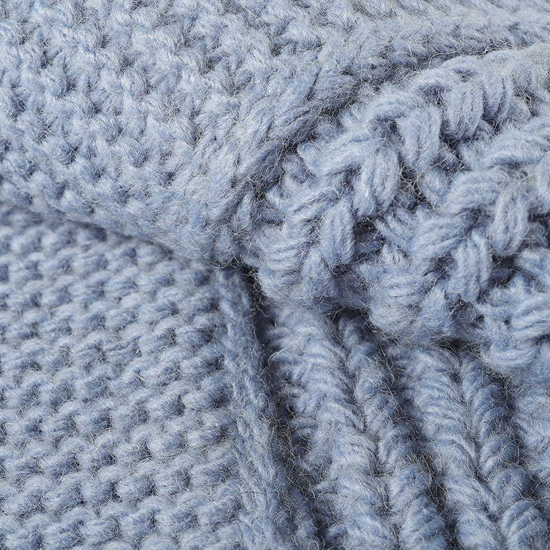 Cable Knit Bonnet Beanie With Tassel Ties - view 1