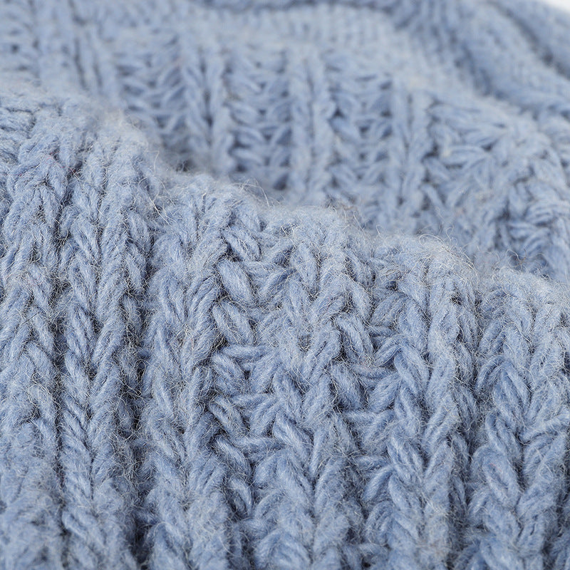 Cable Knit Bonnet Beanie With Tassel Ties - view 2