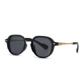 Retro Polygon Round Metal Arm Sunglasses - C1