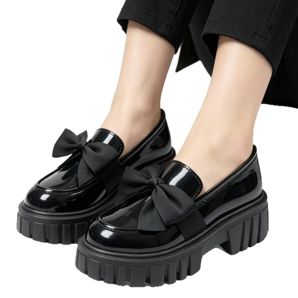Chunky Platform Bow Loafers