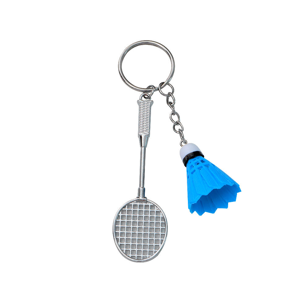 Badminton Racket and Shuttlecock Charm Keychain