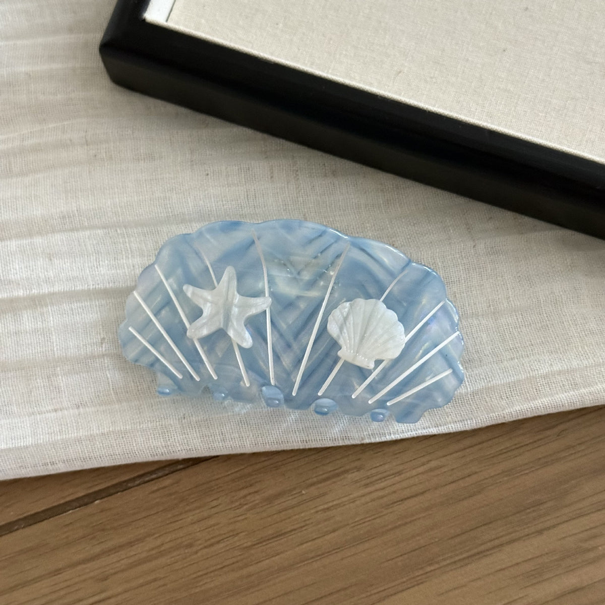 Sea Life Applique Hair Claw Clip - Blue