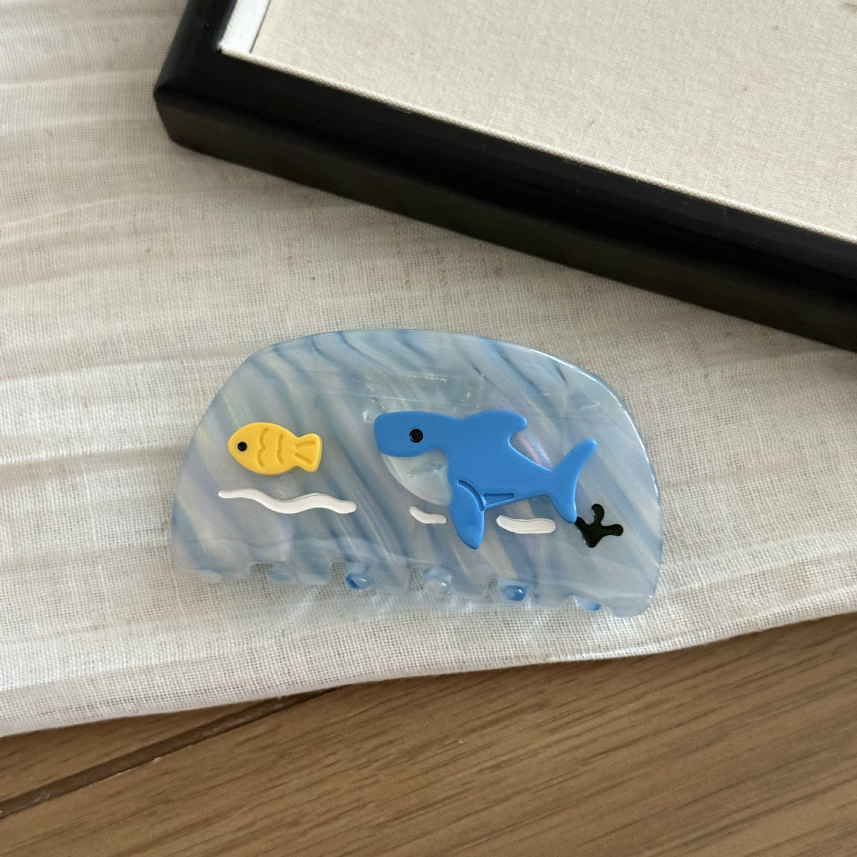 Sea Life Applique Hair Claw Clip - Shark