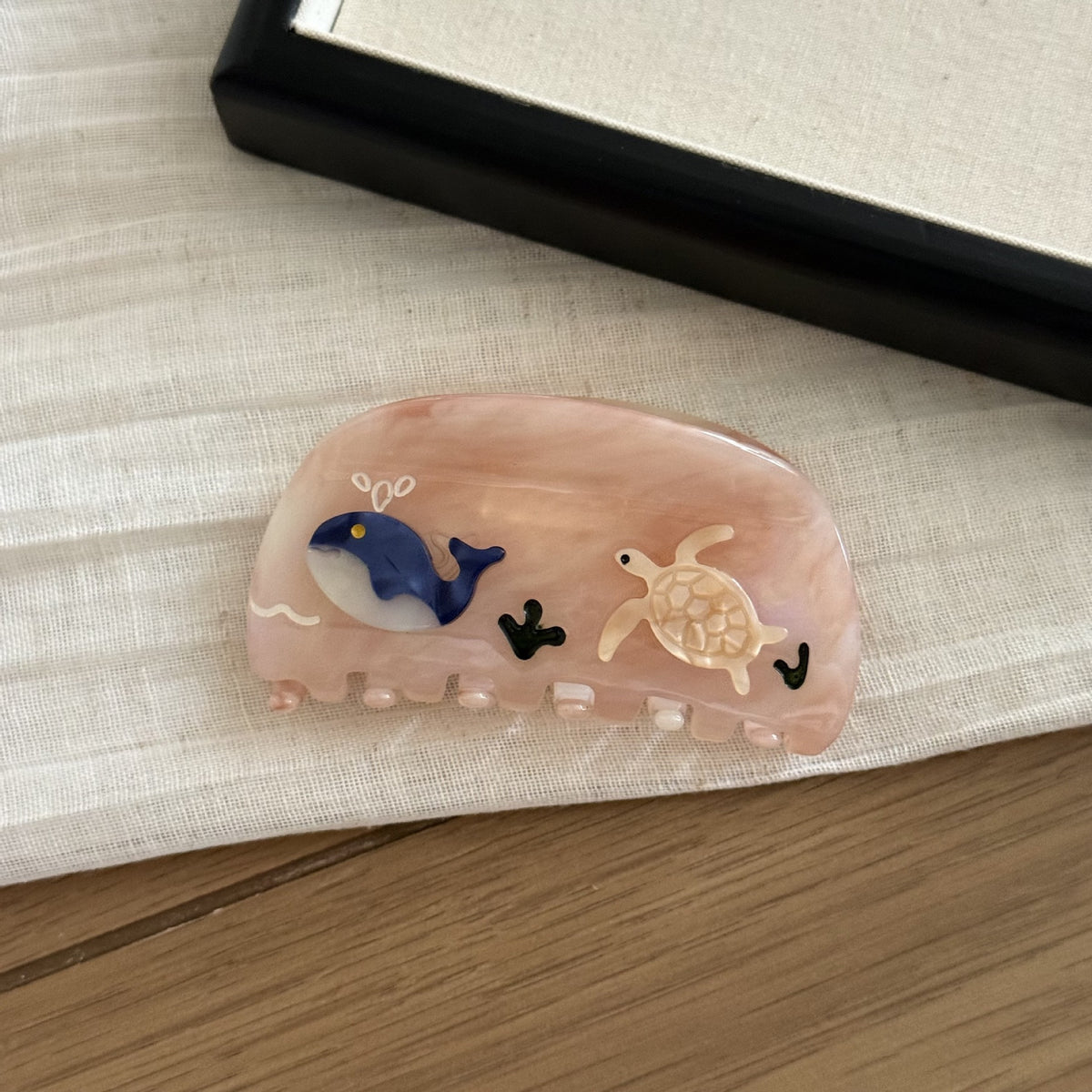 Sea Life Applique Hair Claw Clip - Whale