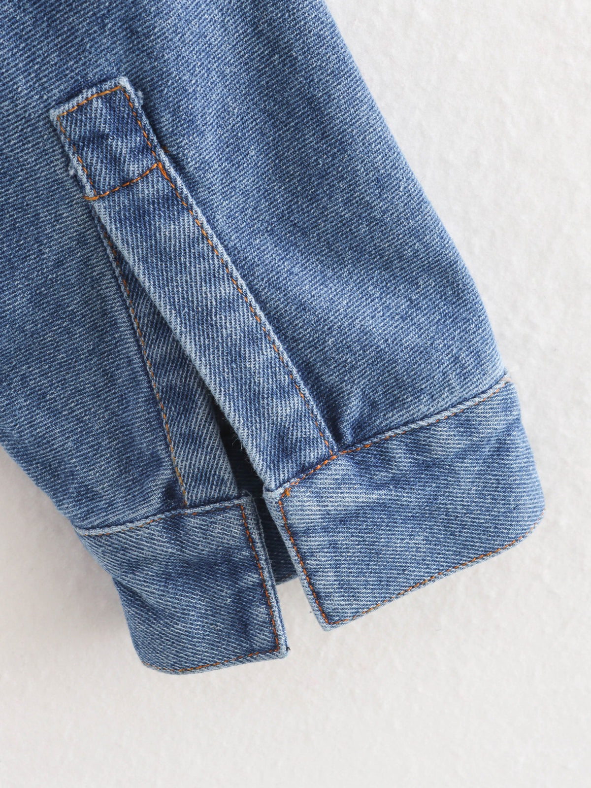 Super Cropped Zip Front Denim Jacket - Blue - 12