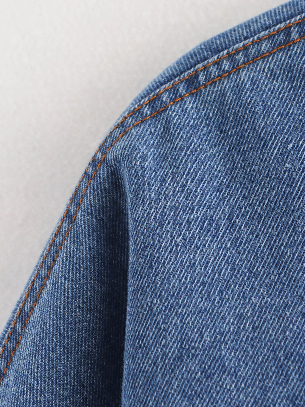 Super Cropped Zip Front Denim Jacket - Blue - 5