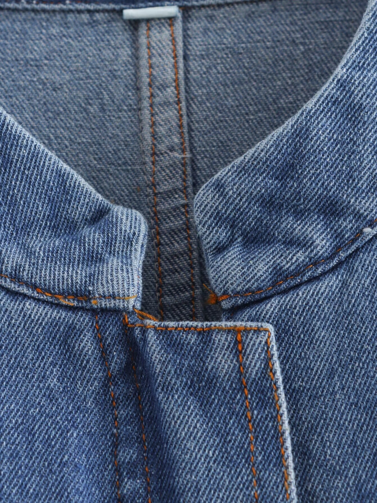Super Cropped Zip Front Denim Jacket - Blue - 6