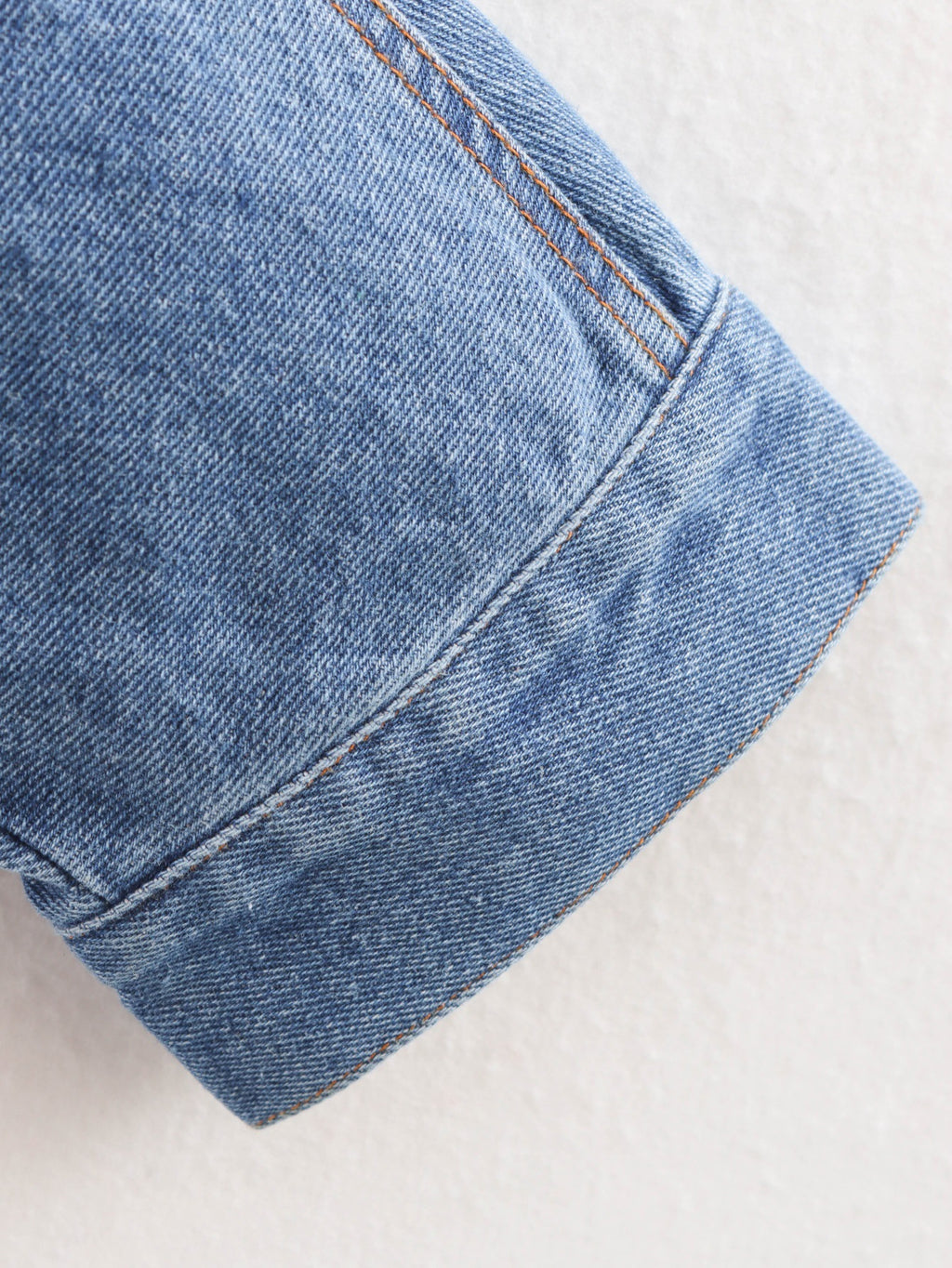 Super Cropped Zip Front Denim Jacket - Blue - 8