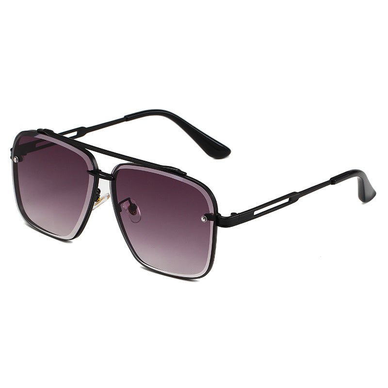 Retro Double Beam Oversized Sunglasses