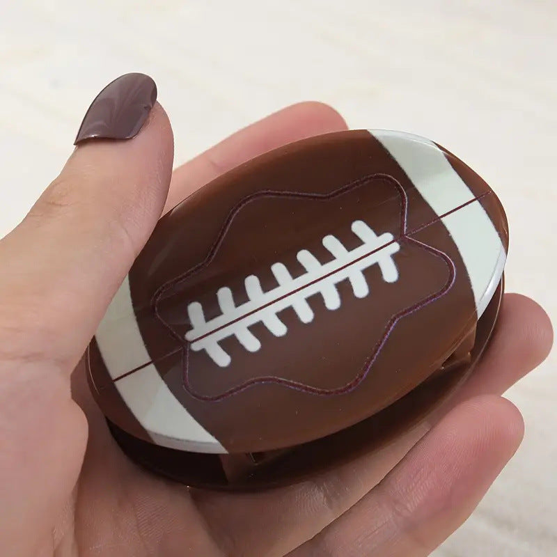 Football Shaped Hair Claw Clip - view 1
