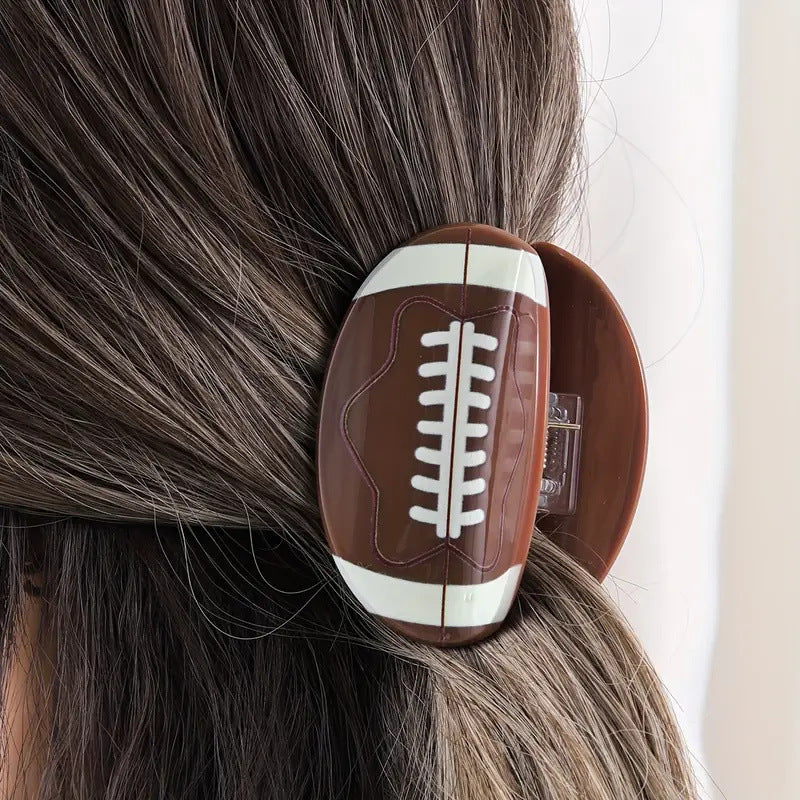 Football Shaped Hair Claw Clip - view 3