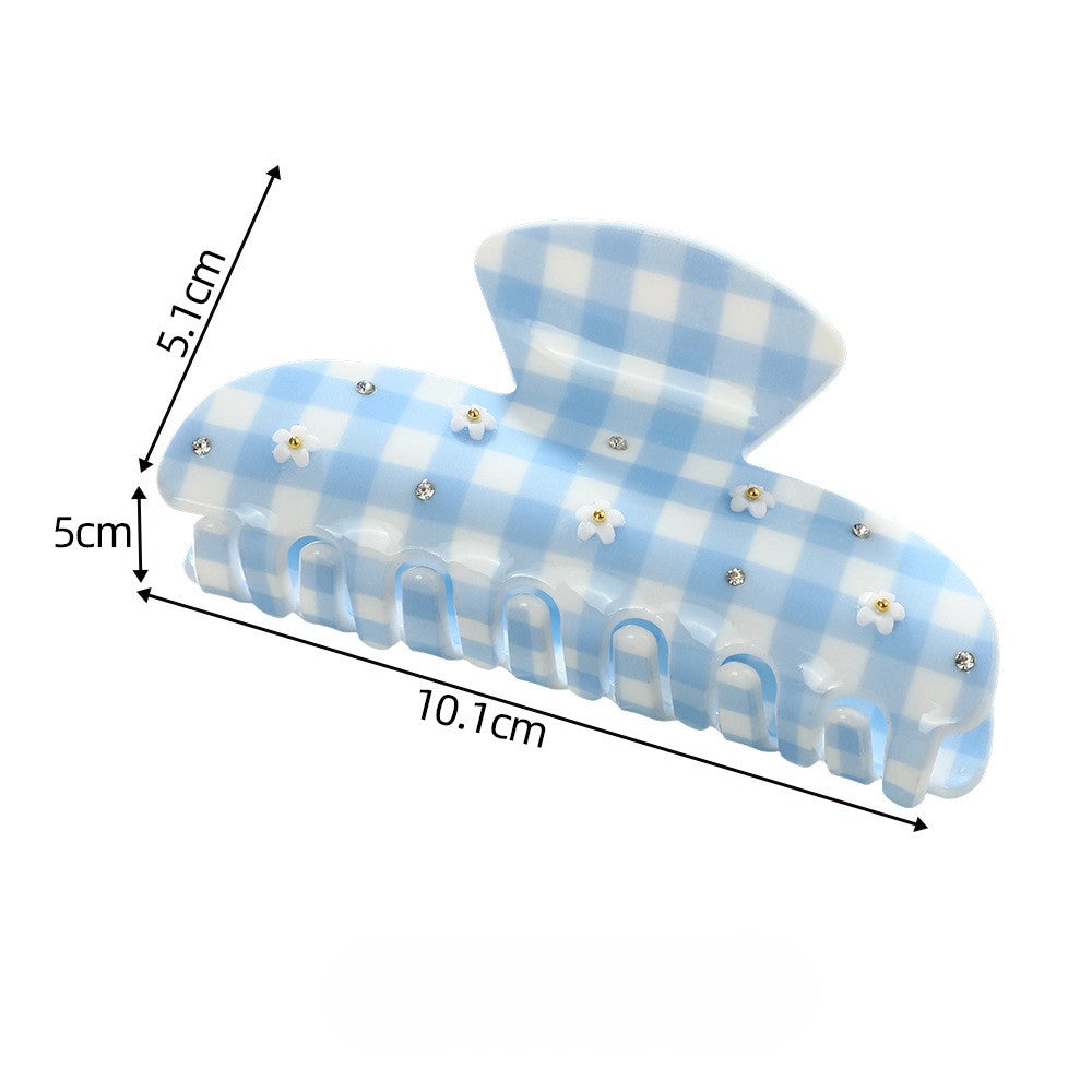 Daisy Gingham Check Claw Hair Clip - view 3