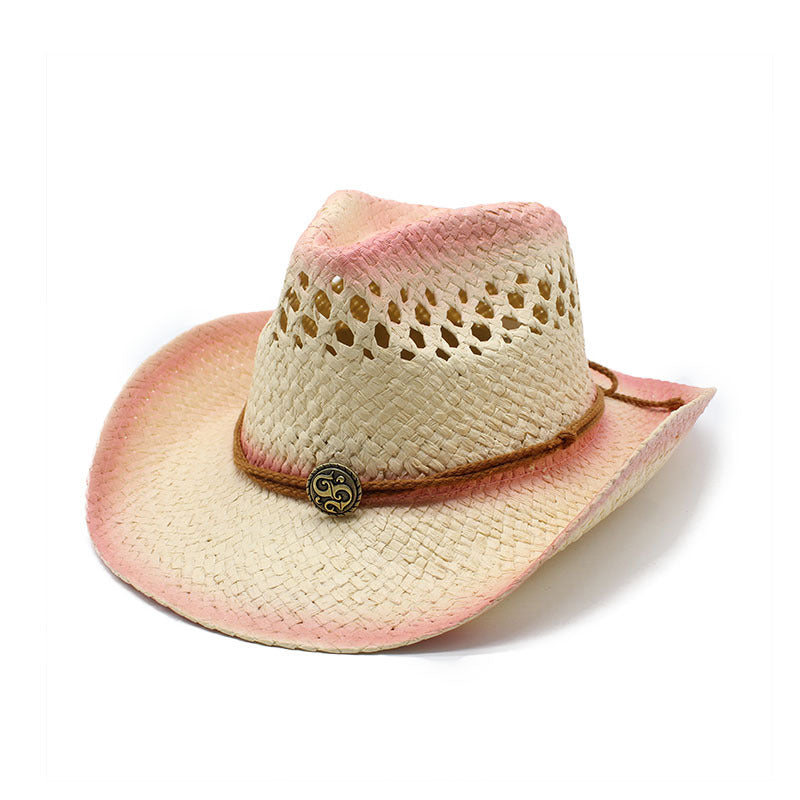 Painted Star Vented Straw Hat - Color_2
