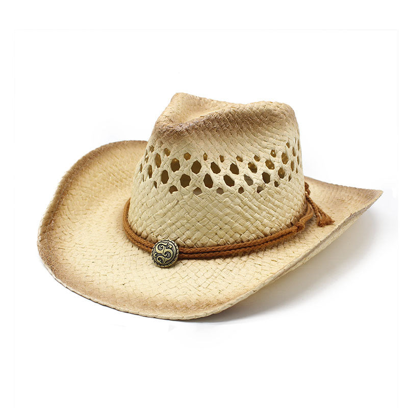 Painted Star Vented Straw Hat - Color_4