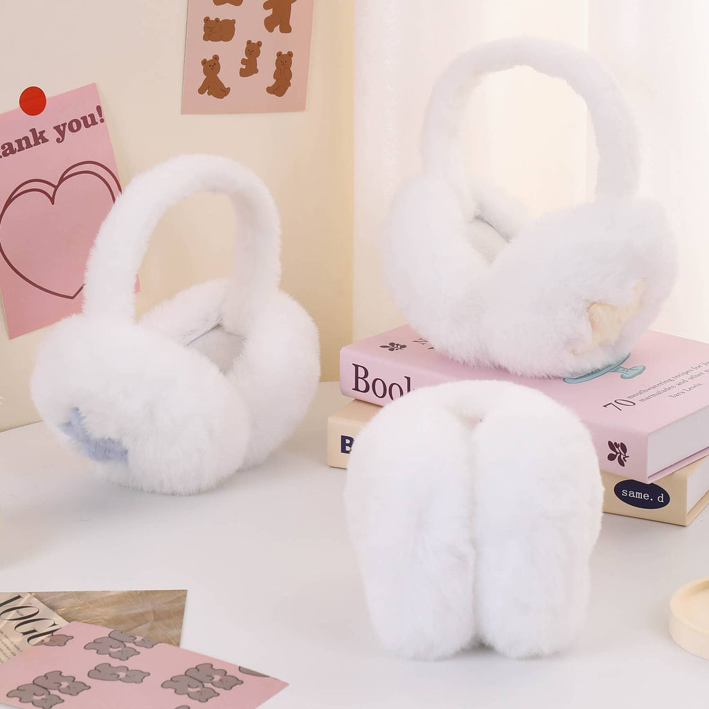 Star Accent Fluffy Plush Earmuffs