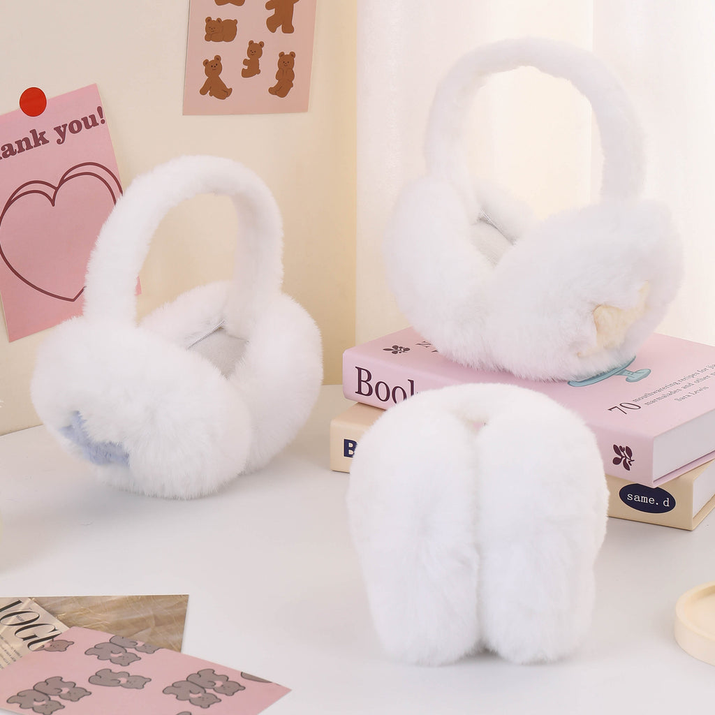 Star Accent Fluffy Plush Earmuffs - view 1