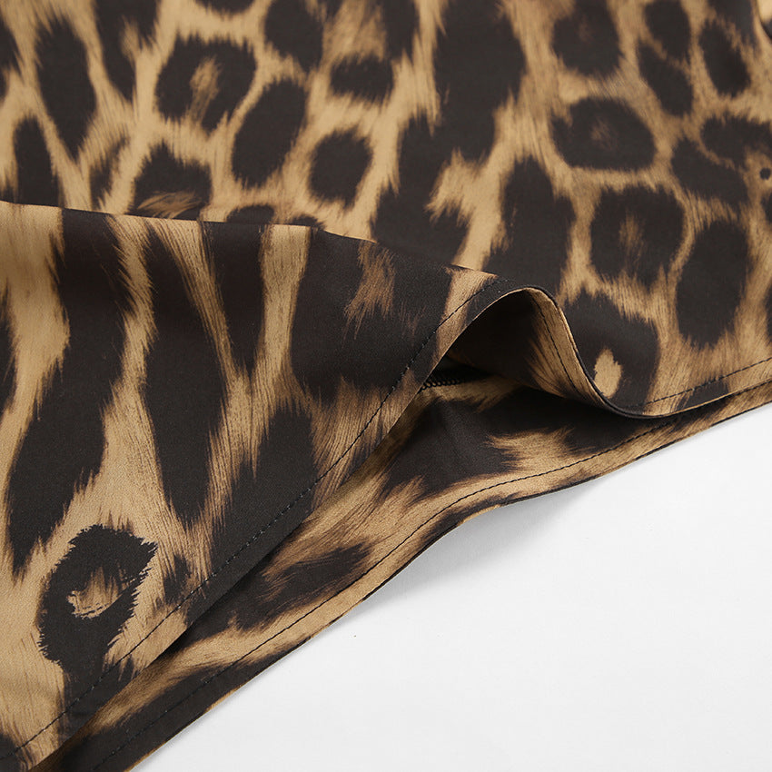 Silky Leopard Fishtail Maxi Skirt - Leopard - 5