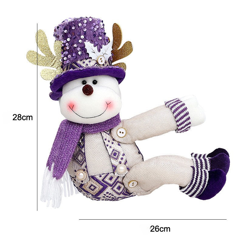 Christmas Snowman Santa Plush Curtain Tieback Decor - Elk