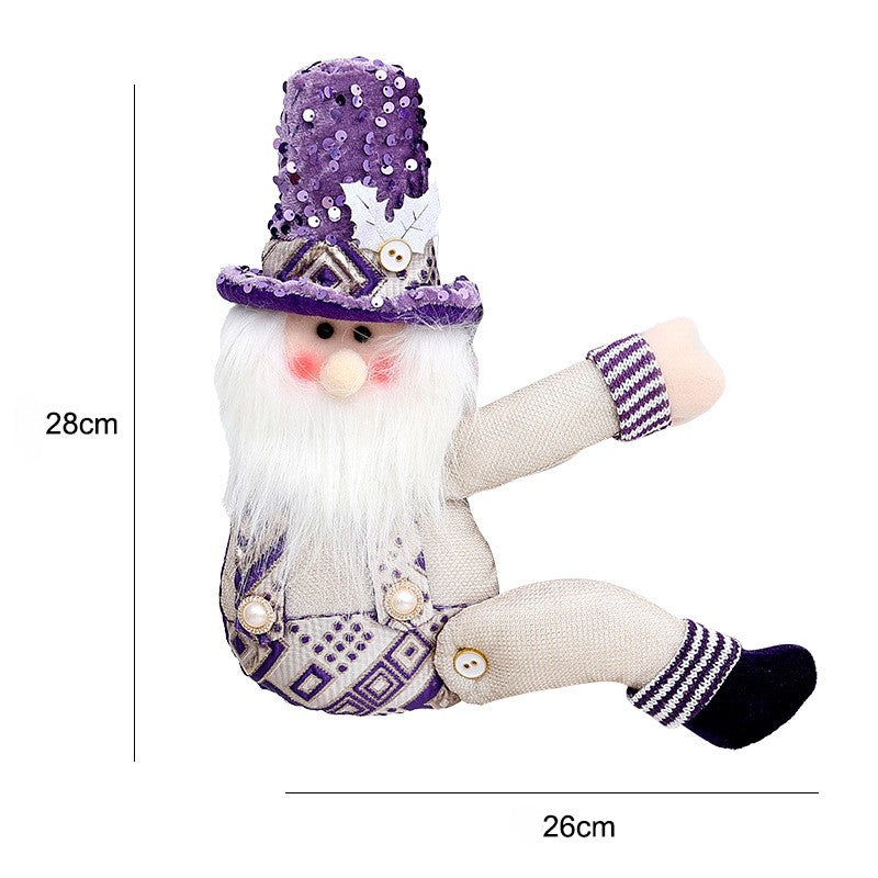 Christmas Snowman Santa Plush Curtain Tieback Decor - Santa