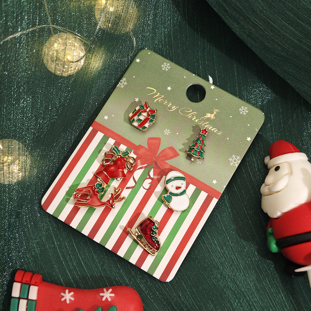 Carded Mini Holiday Pin Brooch Set - Boots