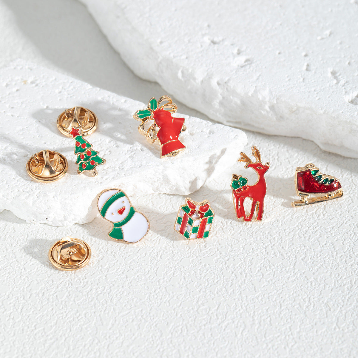 Carded Mini Holiday Pin Brooch Set - Boots - 2
