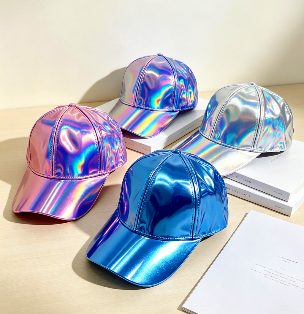 Iridescent Holographic Baseball Cap - Colorful