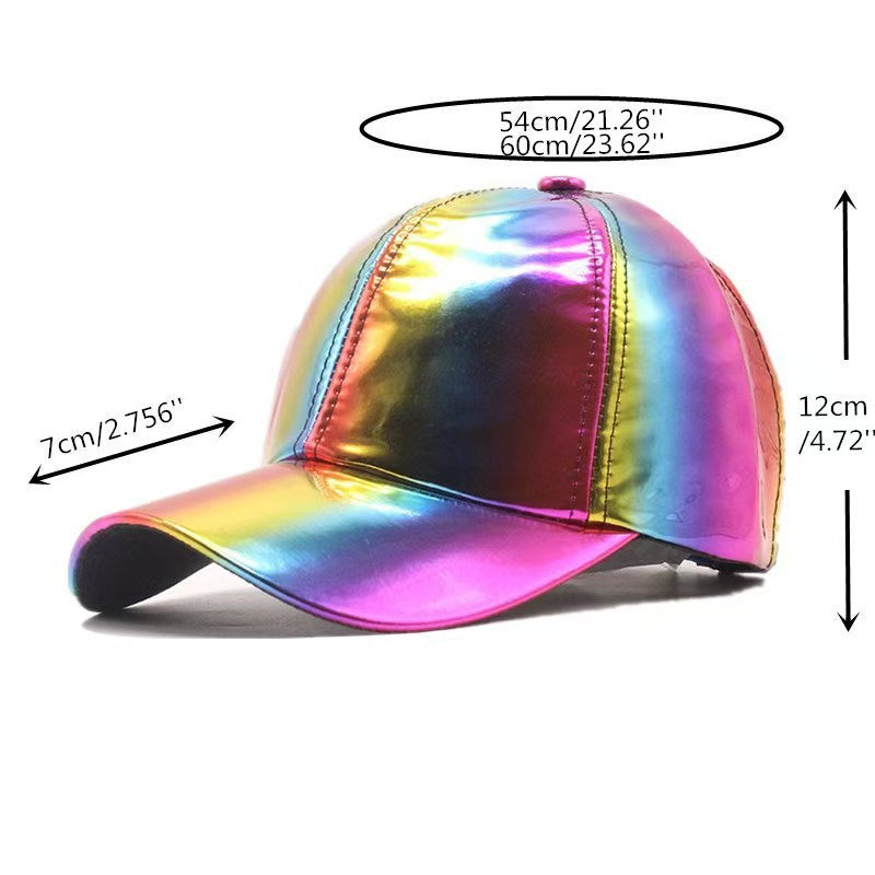 Iridescent Holographic Baseball Cap - Colorful - 2