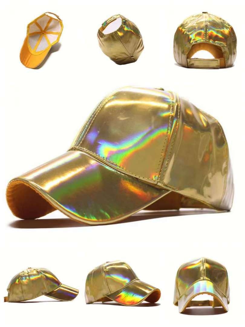 Iridescent Holographic Baseball Cap - Colorful - 3