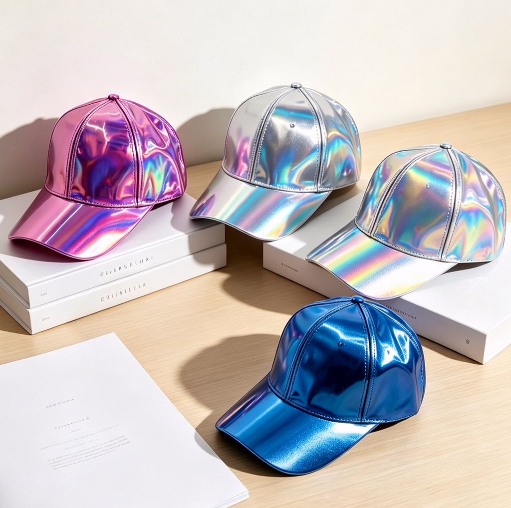 Iridescent Holographic Baseball Cap - Colorful - 4