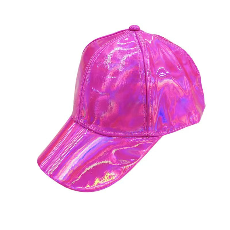 Iridescent Holographic Baseball Cap - Pink