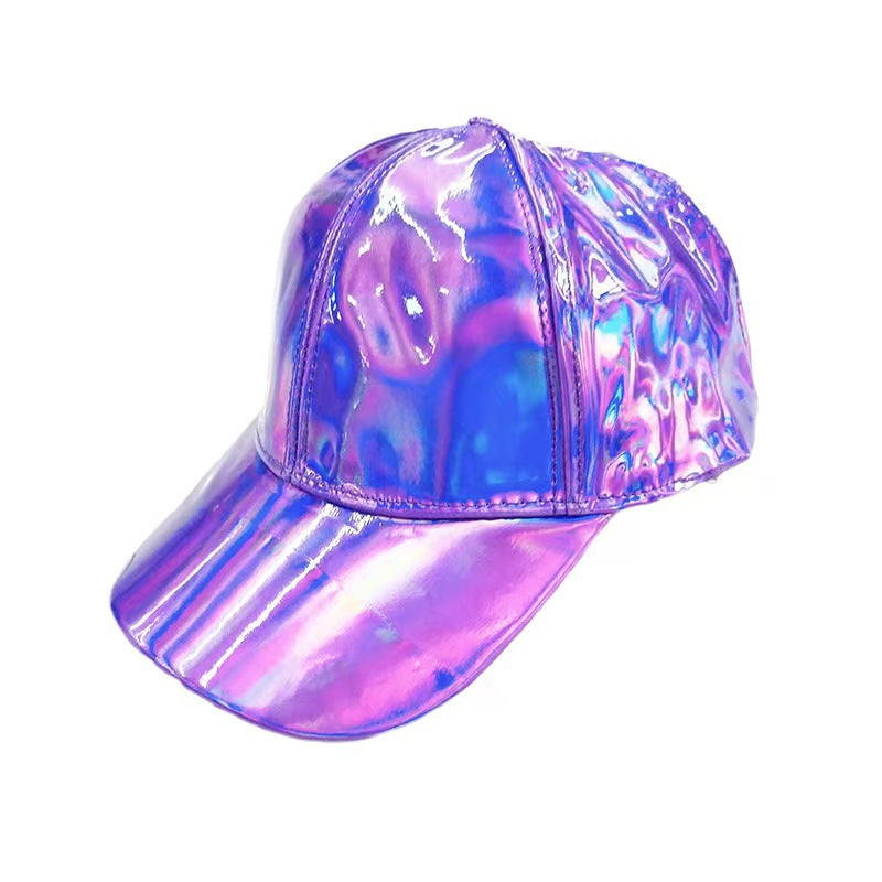 Iridescent Holographic Baseball Cap - Purple