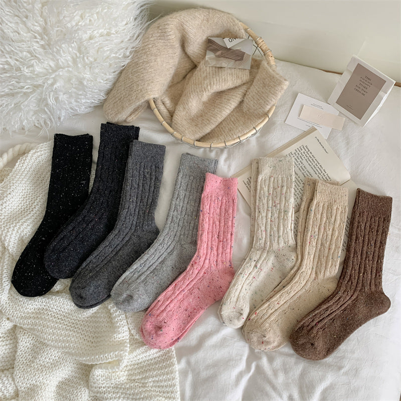 Speckled Twist Rib Thick Cozy Socks - view 4