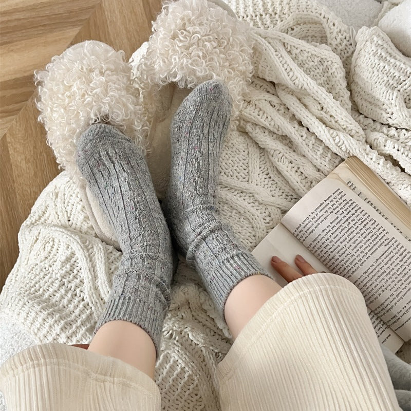 Speckled Twist Rib Thick Cozy Socks - view 5