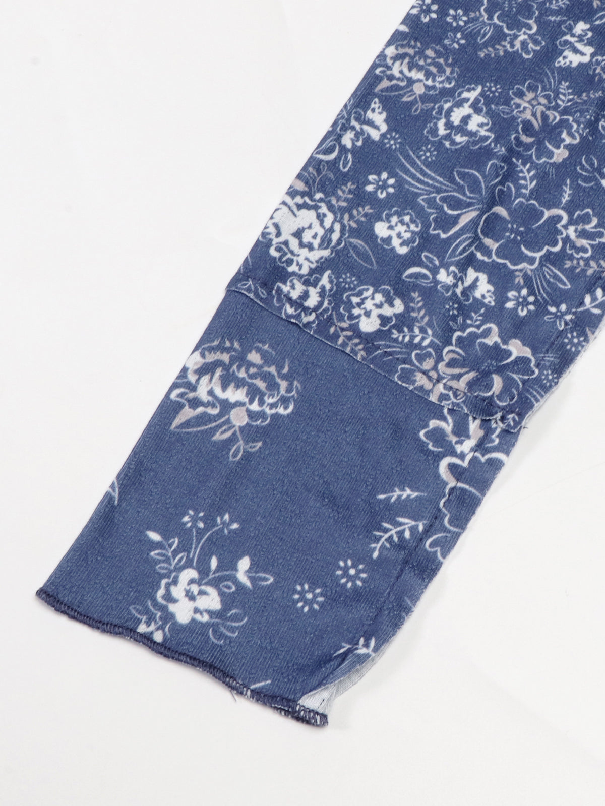 Ditsy Bloom Print Long Sleeve T-Shirt - Blue - 4