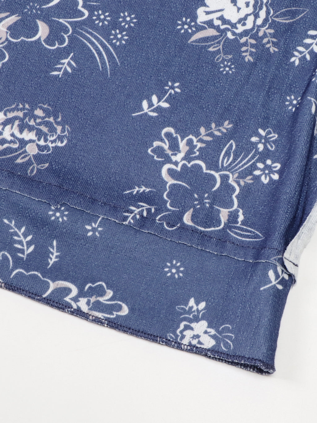 Ditsy Bloom Print Long Sleeve T-Shirt - Blue - 5