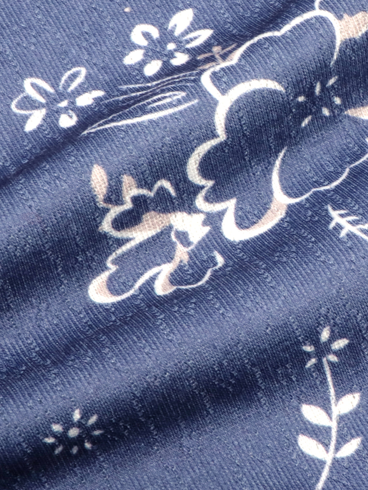 Ditsy Bloom Print Long Sleeve T-Shirt - Blue - 6