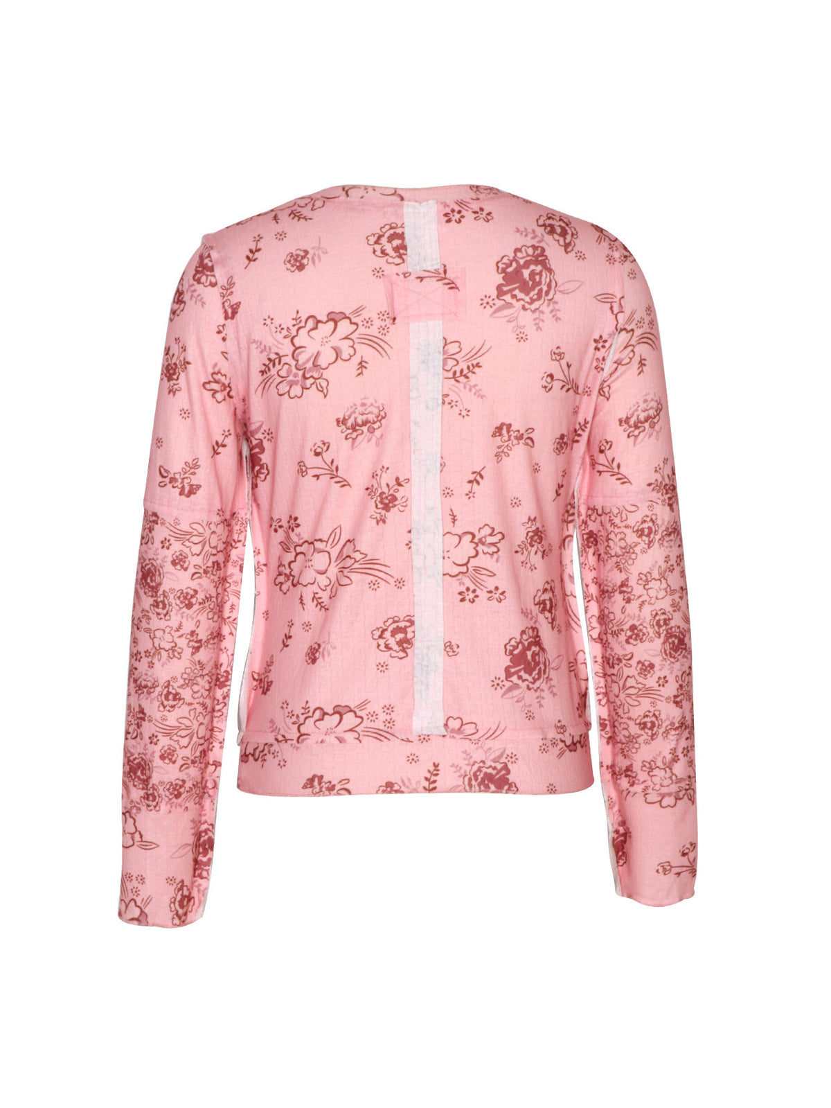 Ditsy Bloom Print Long Sleeve T-Shirt - Pink - 1