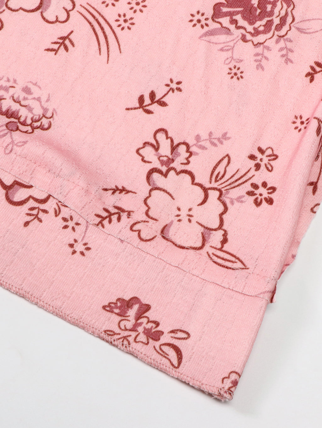 Ditsy Bloom Print Long Sleeve T-Shirt - Pink - 5